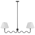 Wave Squiggle 2-Arm Pendant Light - Black