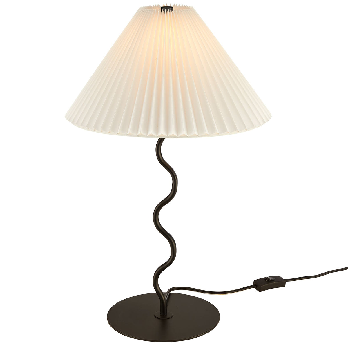 Wave Squiggle Table Lamp - Black