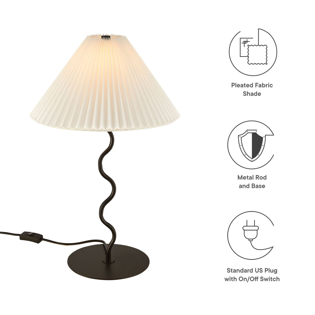 Wave Squiggle Table Lamp - Black