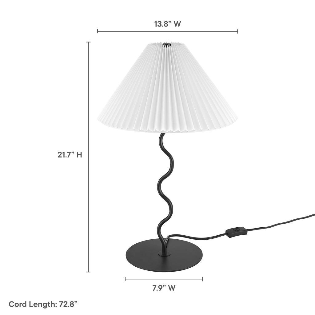 Wave Squiggle Table Lamp - Black