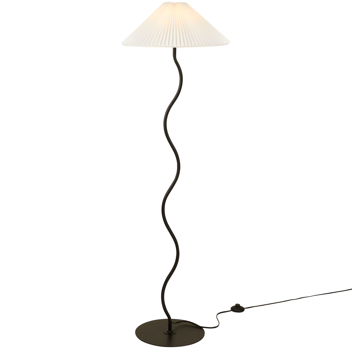 Wave Squiggle Floor Lamp - Black