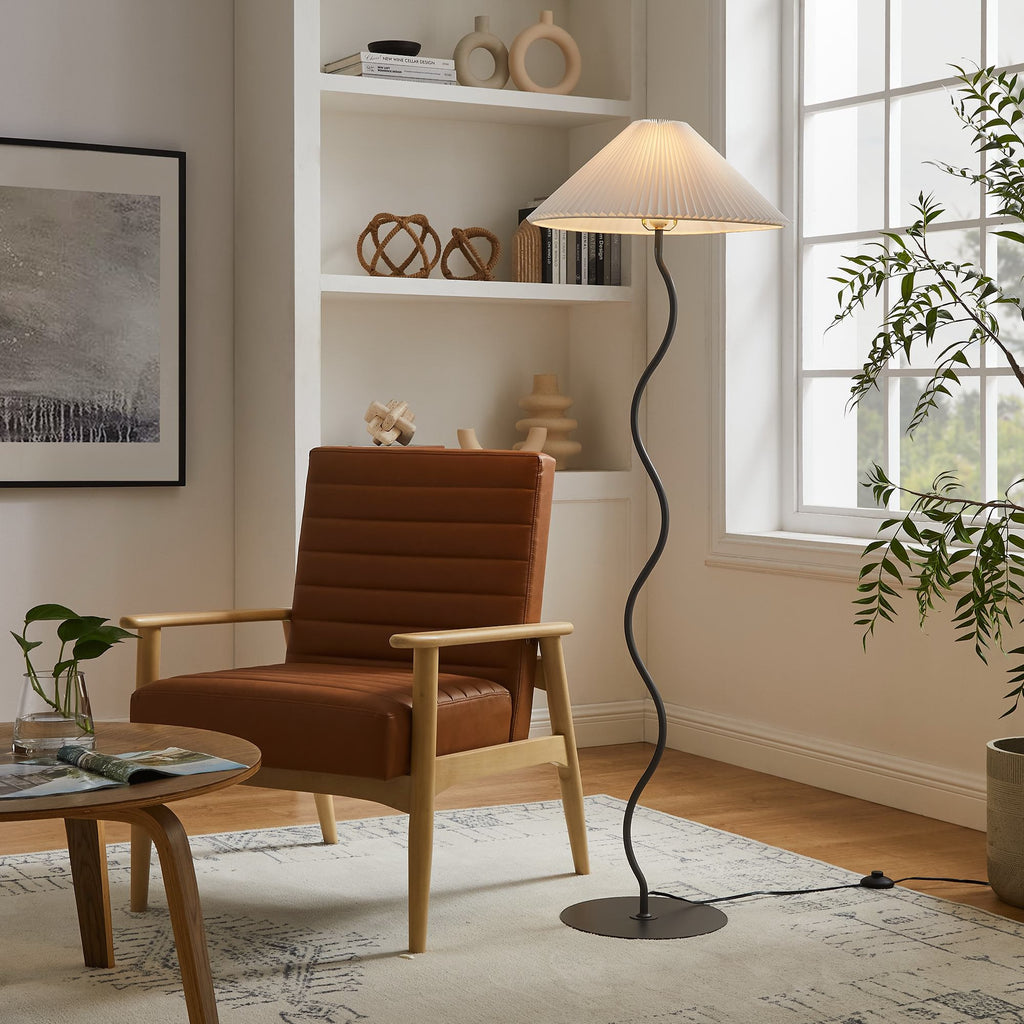 Wave Squiggle Floor Lamp - Black