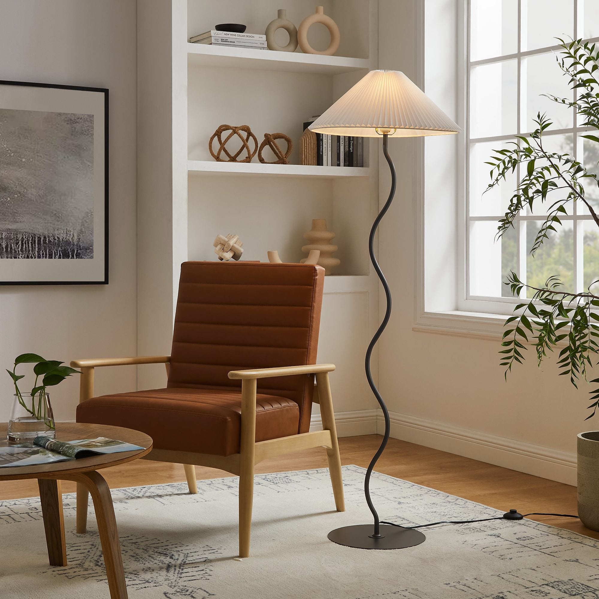Wave Squiggle Floor Lamp - Black