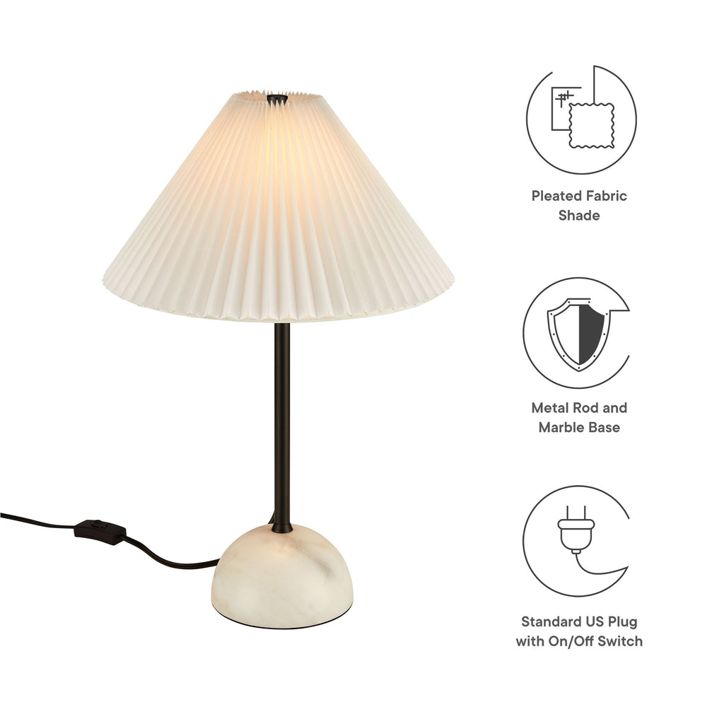 Illusion Marble Dome Table Lamp - Black