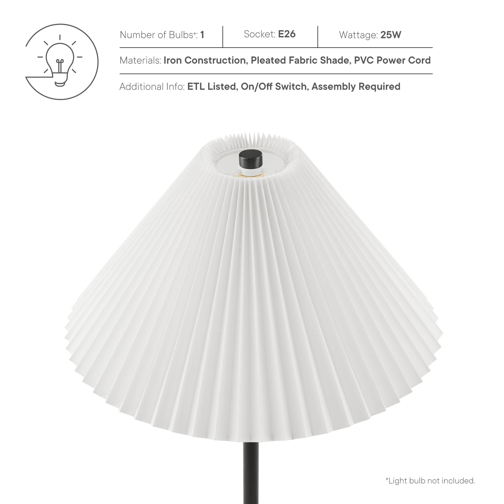 Illusion Marble Dome Table Lamp - Black
