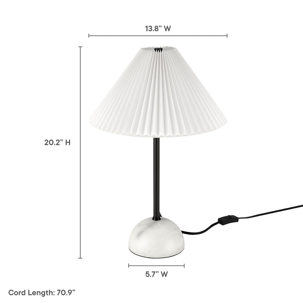 Illusion Marble Dome Table Lamp - Black