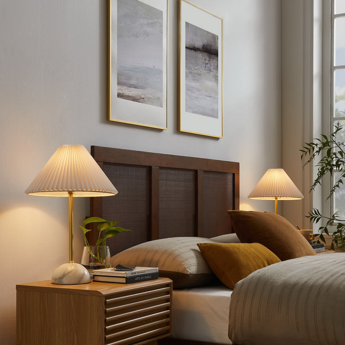 Illusion Marble Dome Table Lamp - Brass