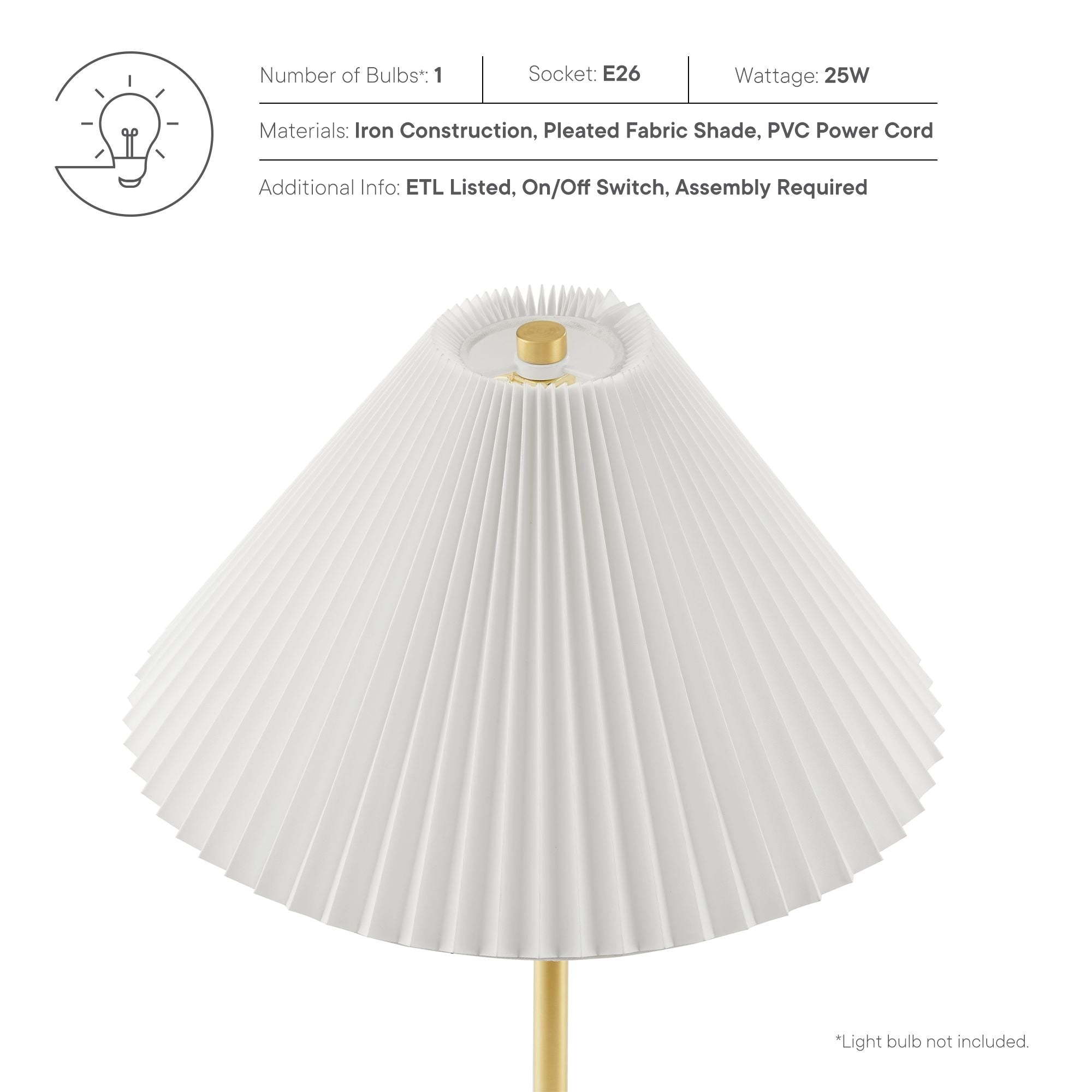 Illusion Marble Dome Table Lamp - Brass