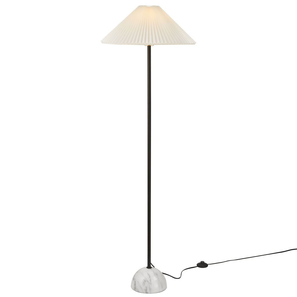 Illusion Marble Dome Floor Lamp - Black