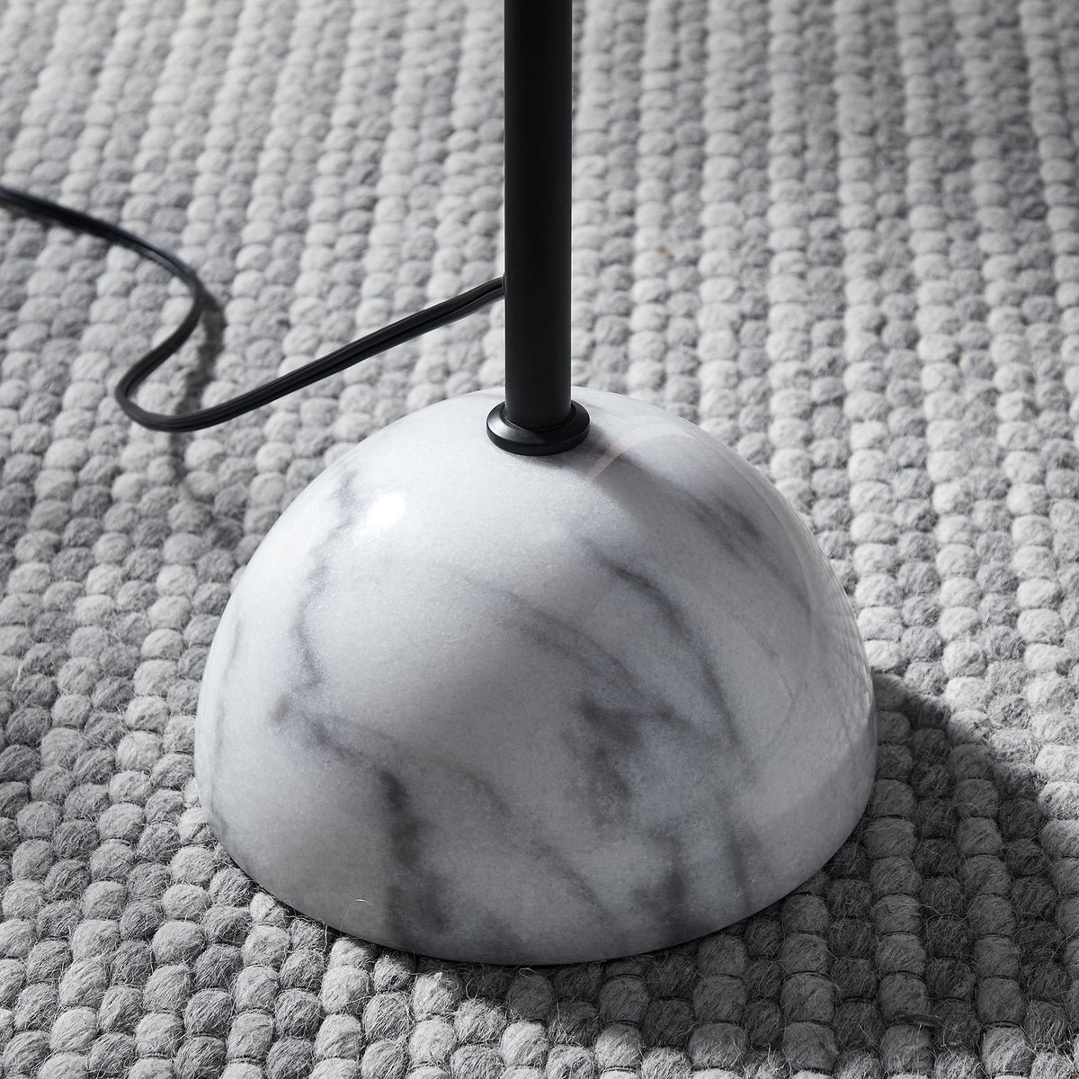 Illusion Marble Dome Floor Lamp - Black
