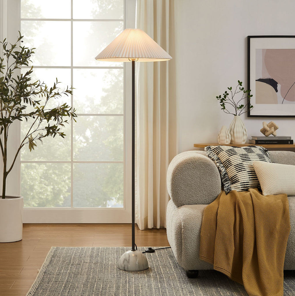 Illusion Marble Dome Floor Lamp - Black