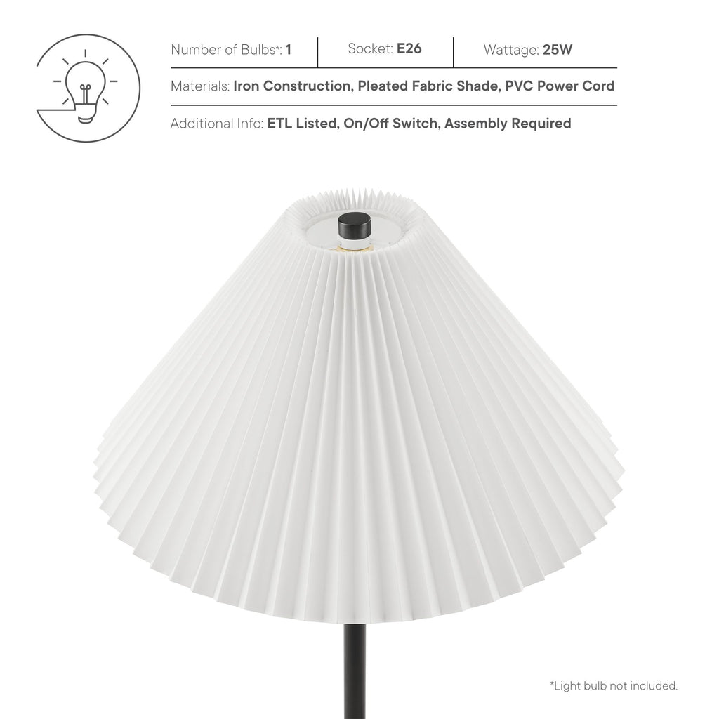 Illusion Marble Dome Floor Lamp - Black