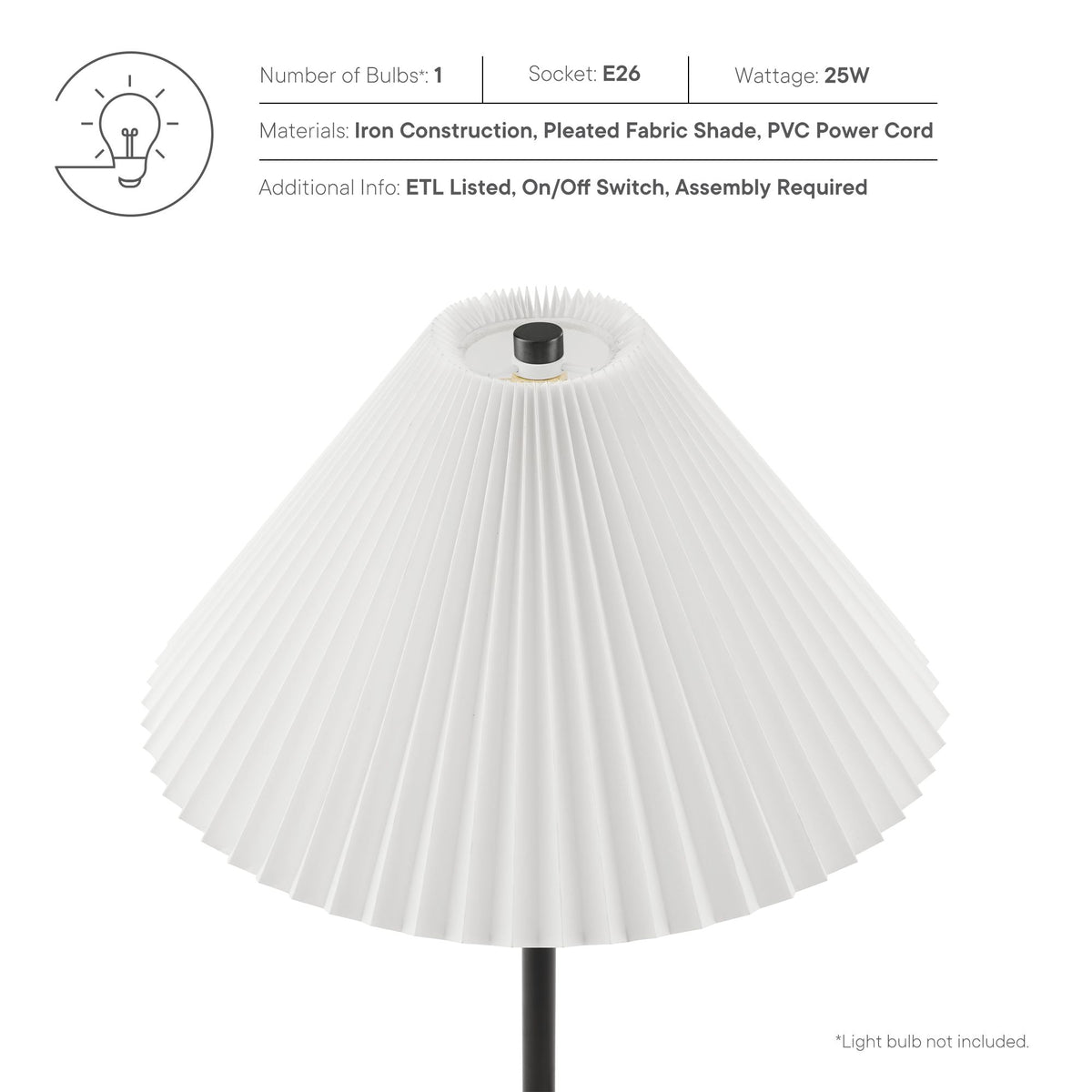 Illusion Marble Dome Floor Lamp - Black
