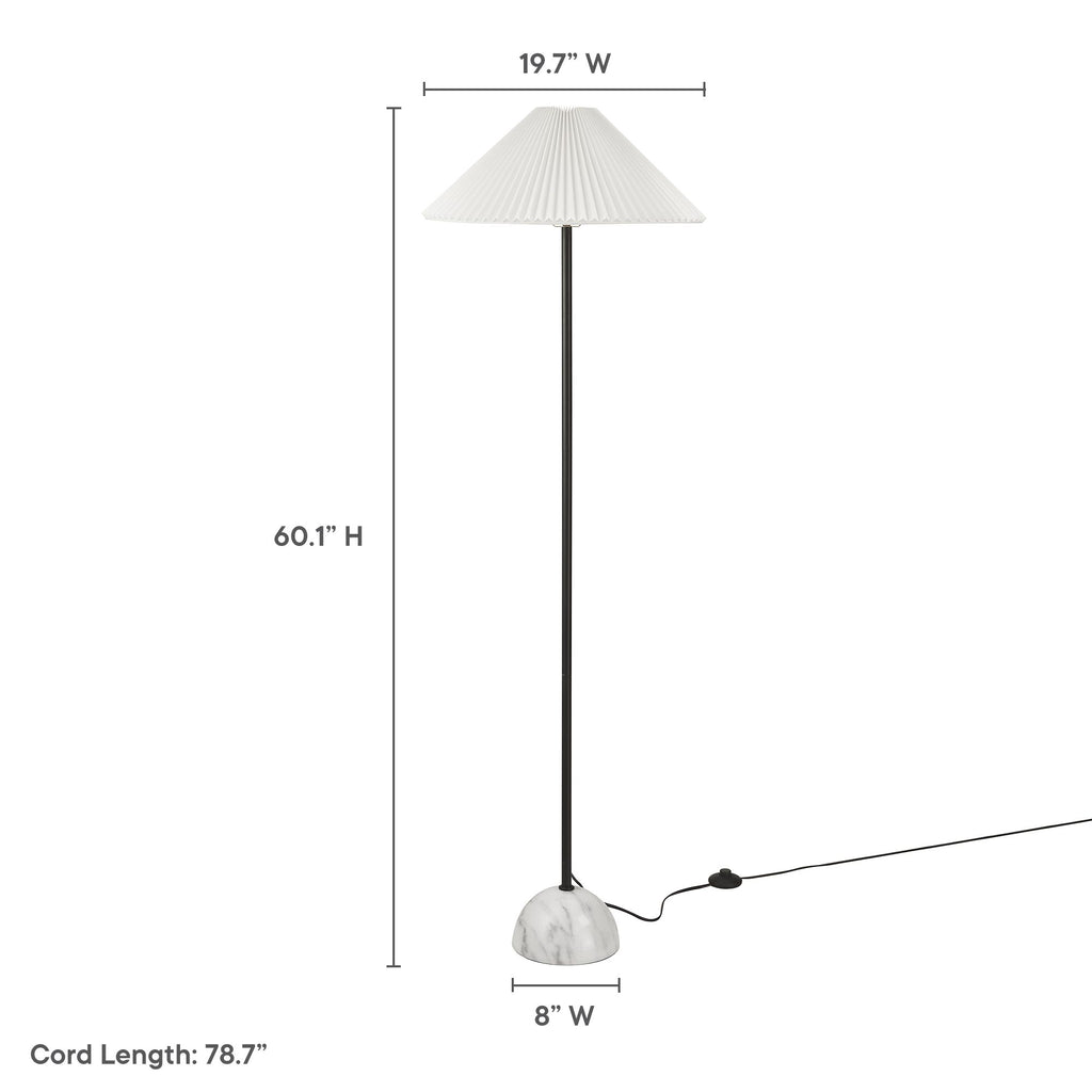Illusion Marble Dome Floor Lamp - Black
