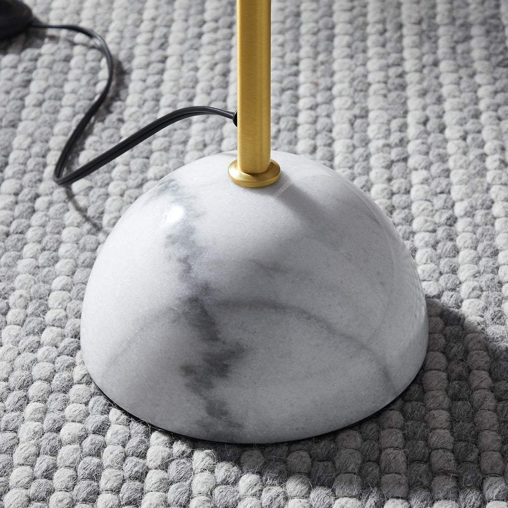 Illusion Marble Dome Floor Lamp - Brass