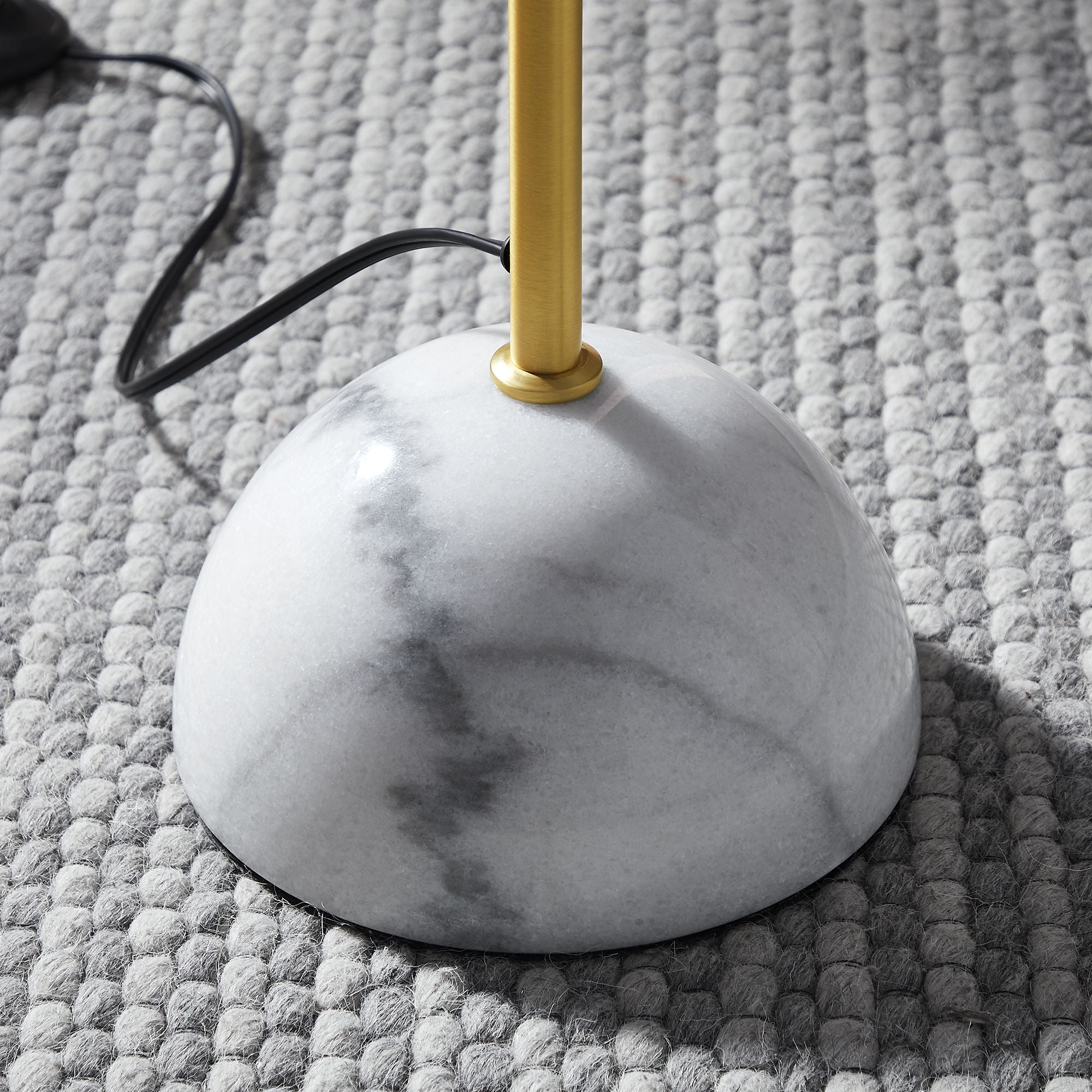Illusion Marble Dome Floor Lamp - Brass