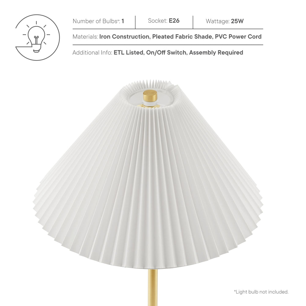 Illusion Marble Dome Floor Lamp - Brass