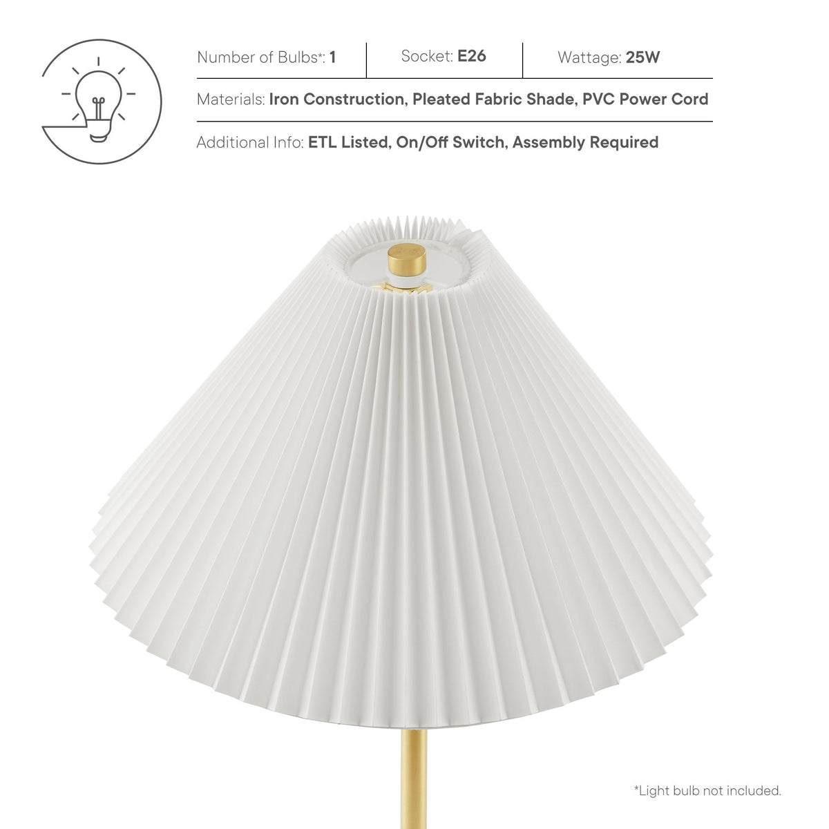 Illusion Marble Dome Floor Lamp - Brass