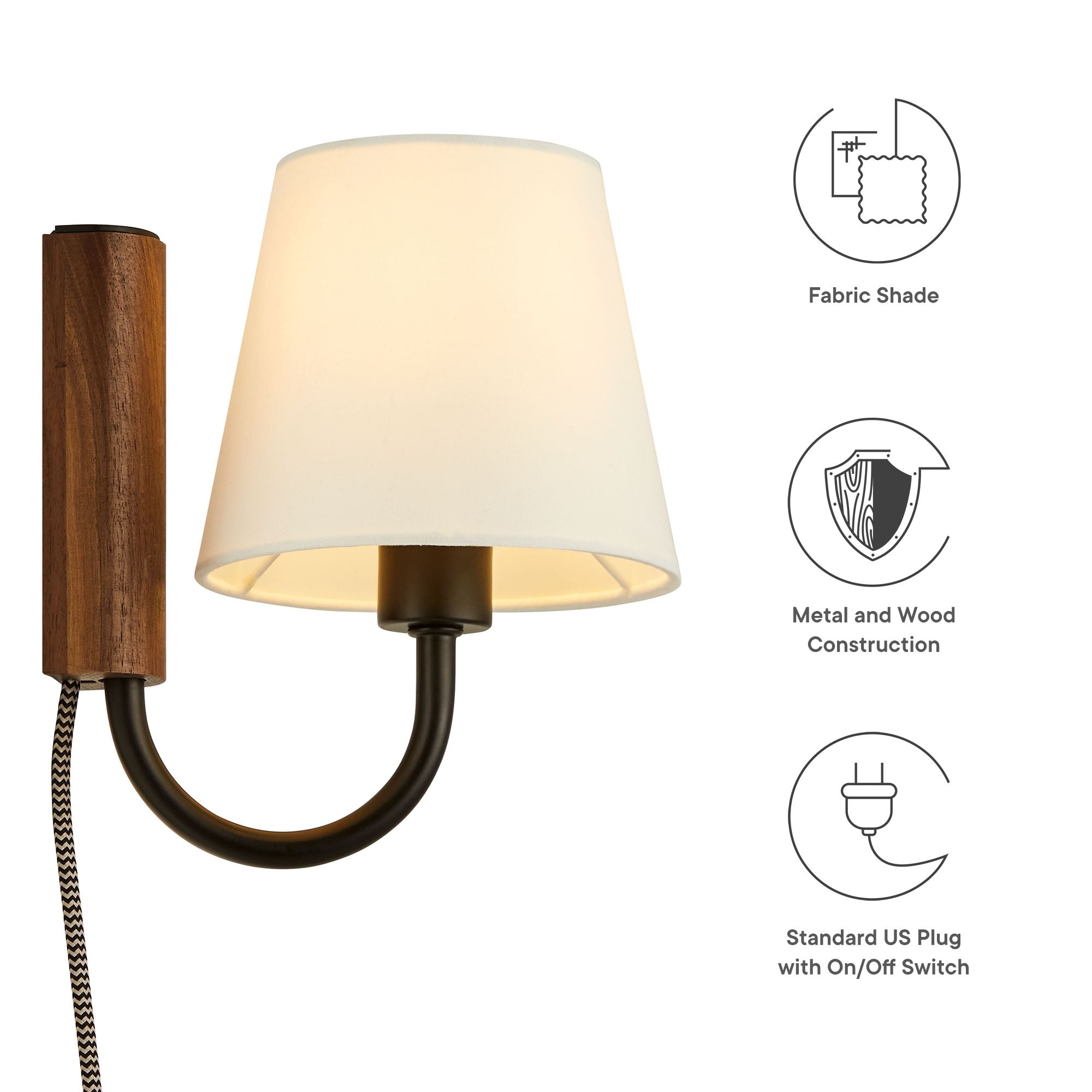 Sunlit Swivel Wall Sconce - Walnut Black