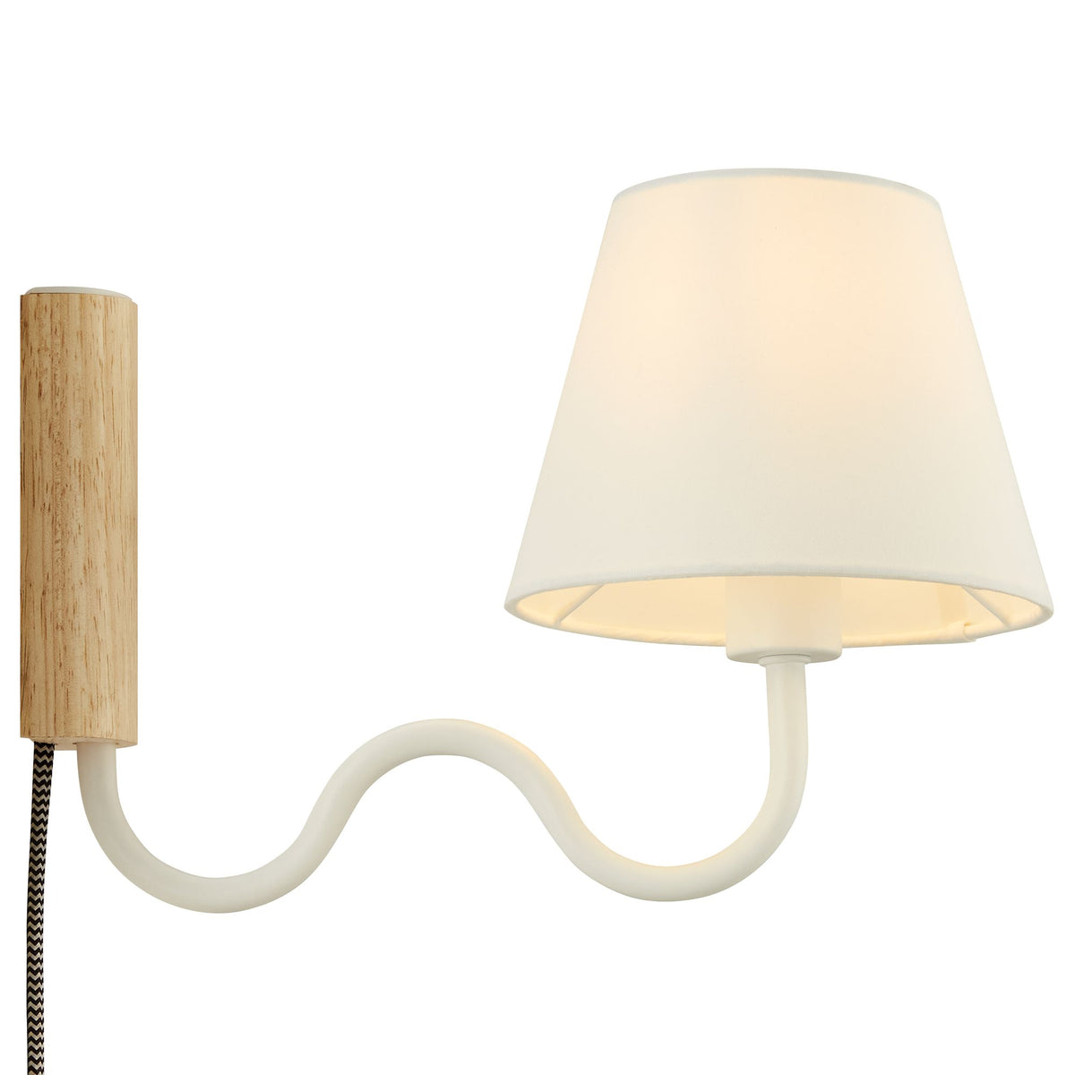 Sunlit Squiggle Arm Wall Sconce - Natural White