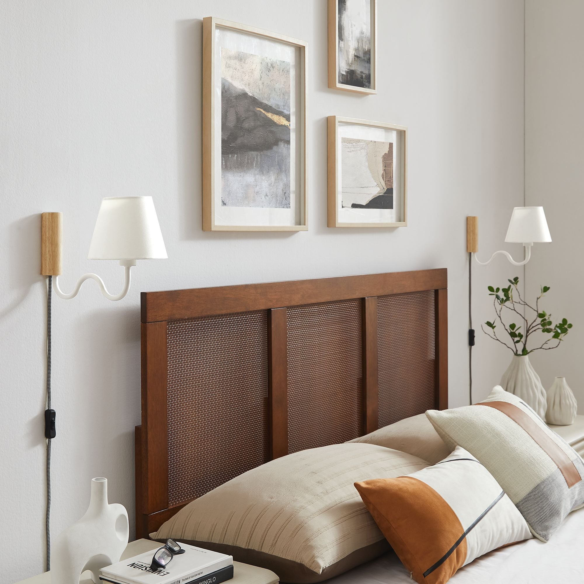 Sunlit Squiggle Arm Wall Sconce - Natural White
