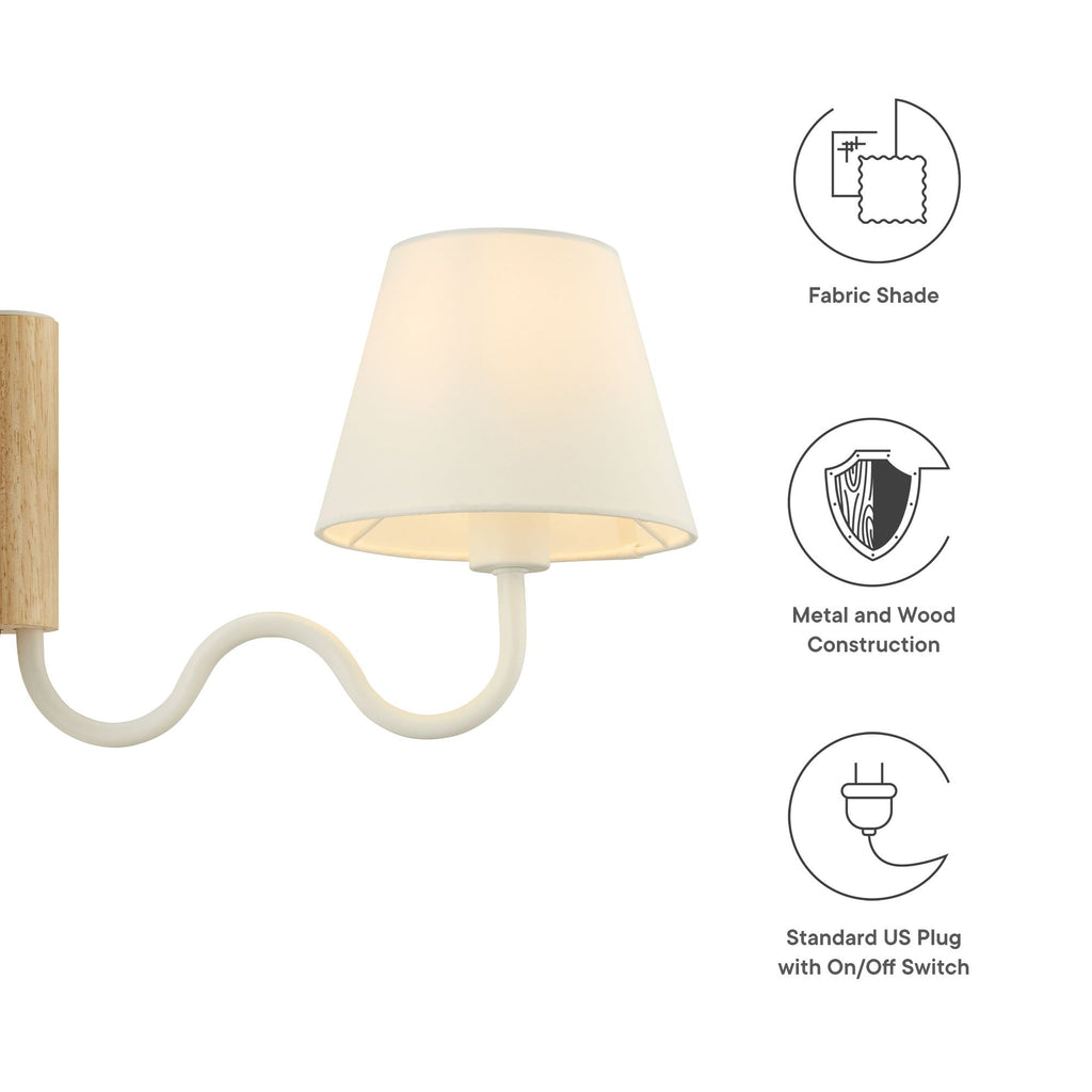 Sunlit Squiggle Arm Wall Sconce - Natural White