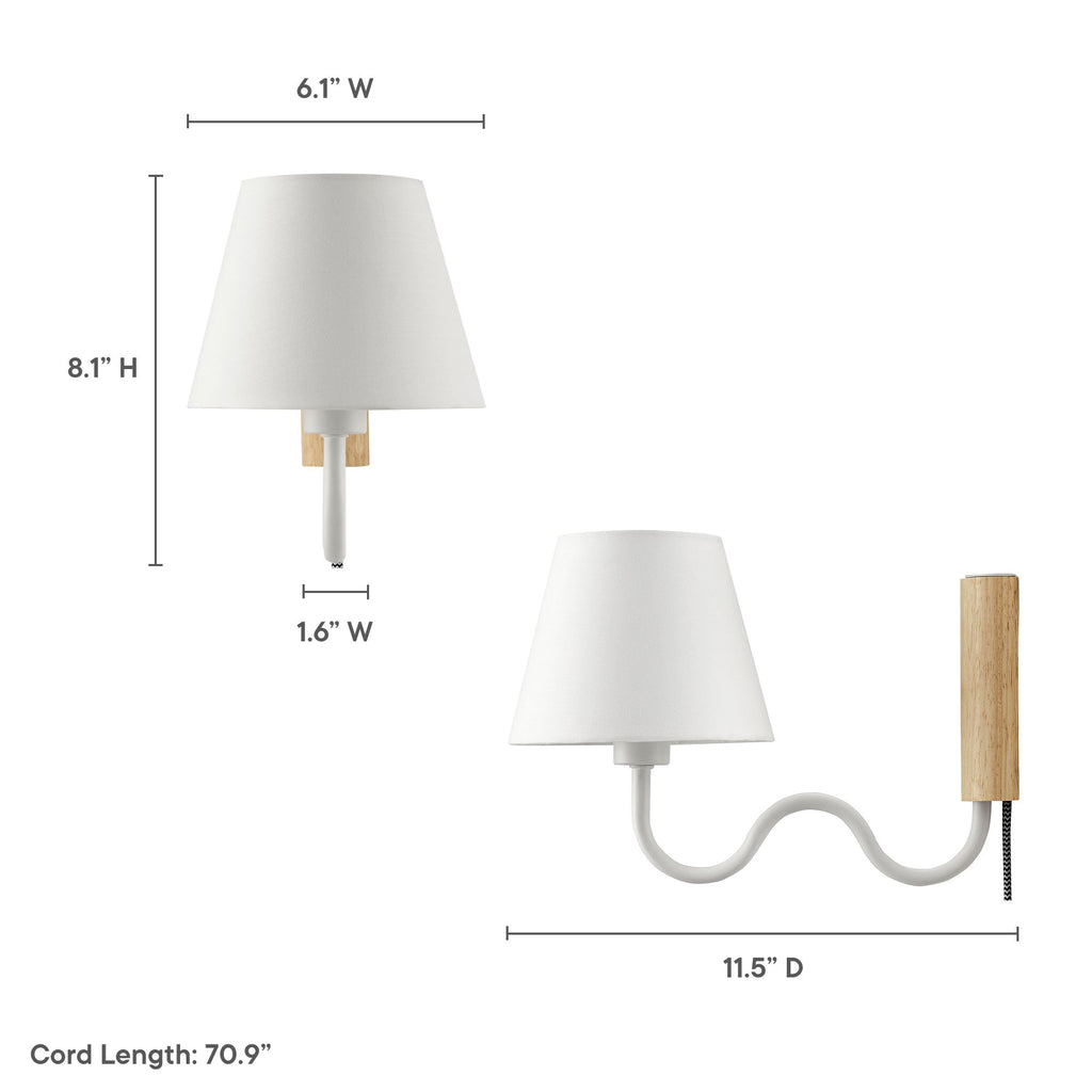Sunlit Squiggle Arm Wall Sconce - Natural White