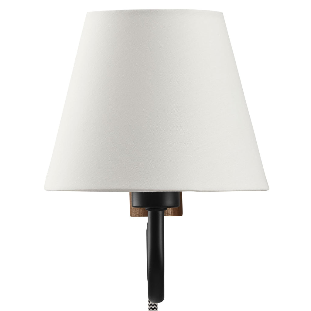 Sunlit Squiggle Arm Wall Sconce - Walnut Black