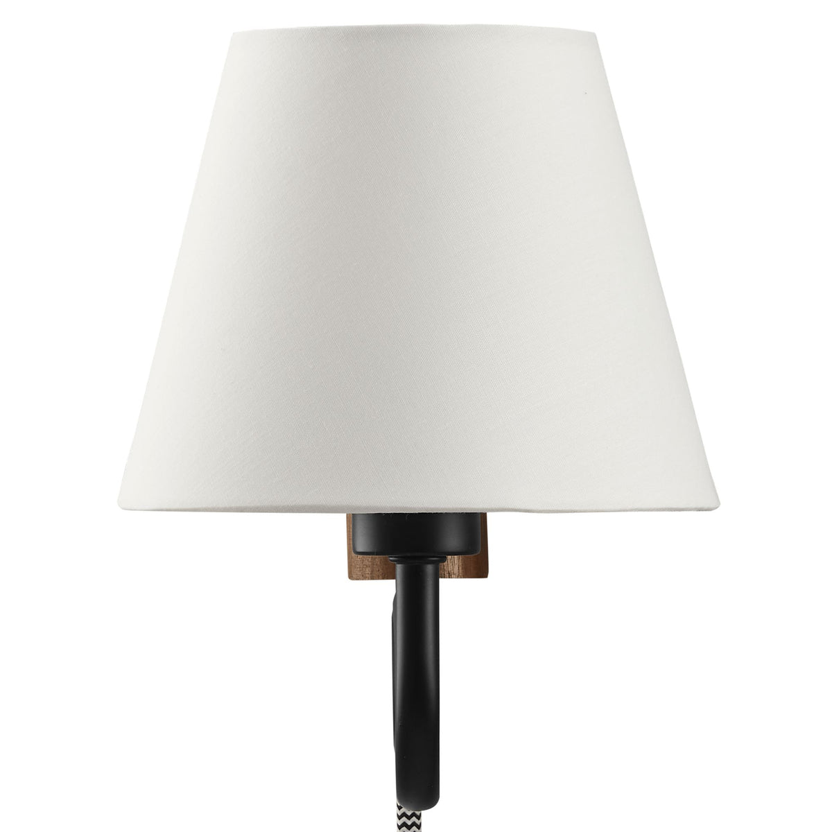 Sunlit Squiggle Arm Wall Sconce - Walnut Black