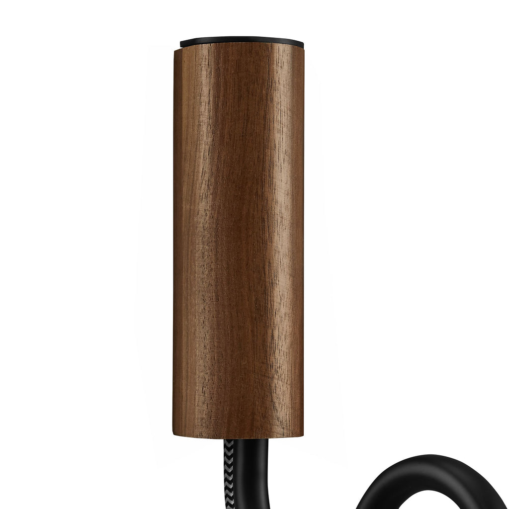Sunlit Squiggle Arm Wall Sconce - Walnut Black
