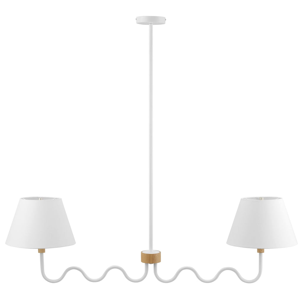 Sunlit Squiggle 2-Arm Pendant Light - Natural White