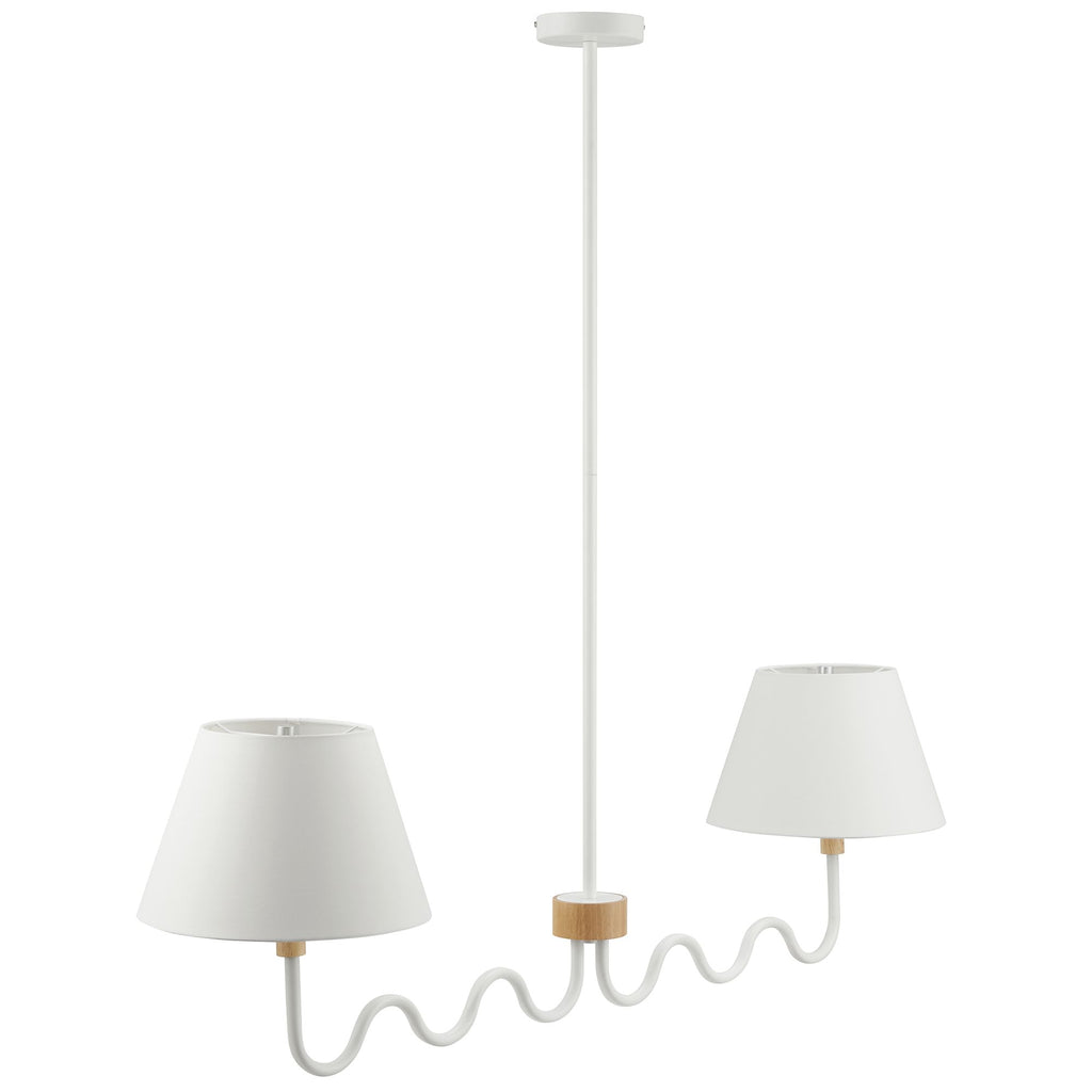 Sunlit Squiggle 2-Arm Pendant Light - Natural White