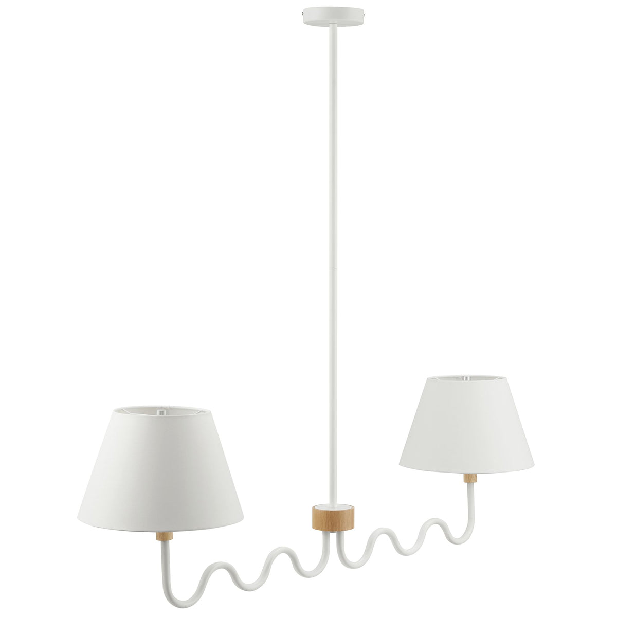 Sunlit Squiggle 2-Arm Pendant Light - Natural White