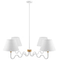 Sunlit Squiggle 4-Arm Pendant Light - Natural White