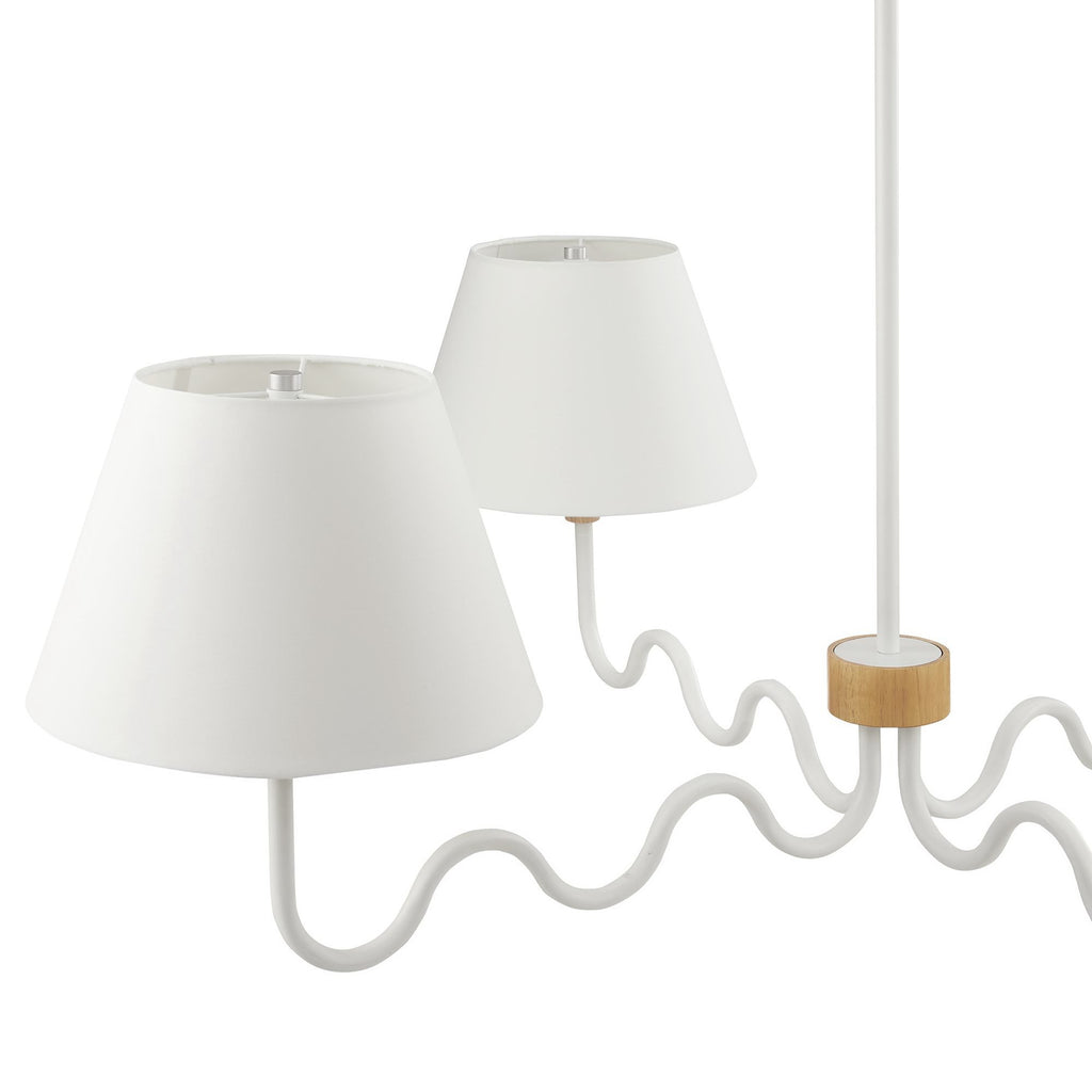 Sunlit Squiggle 4-Arm Pendant Light - Natural White