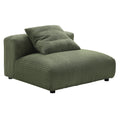 Solace Modular Corduroy Upholstered Armless Chair - Fern