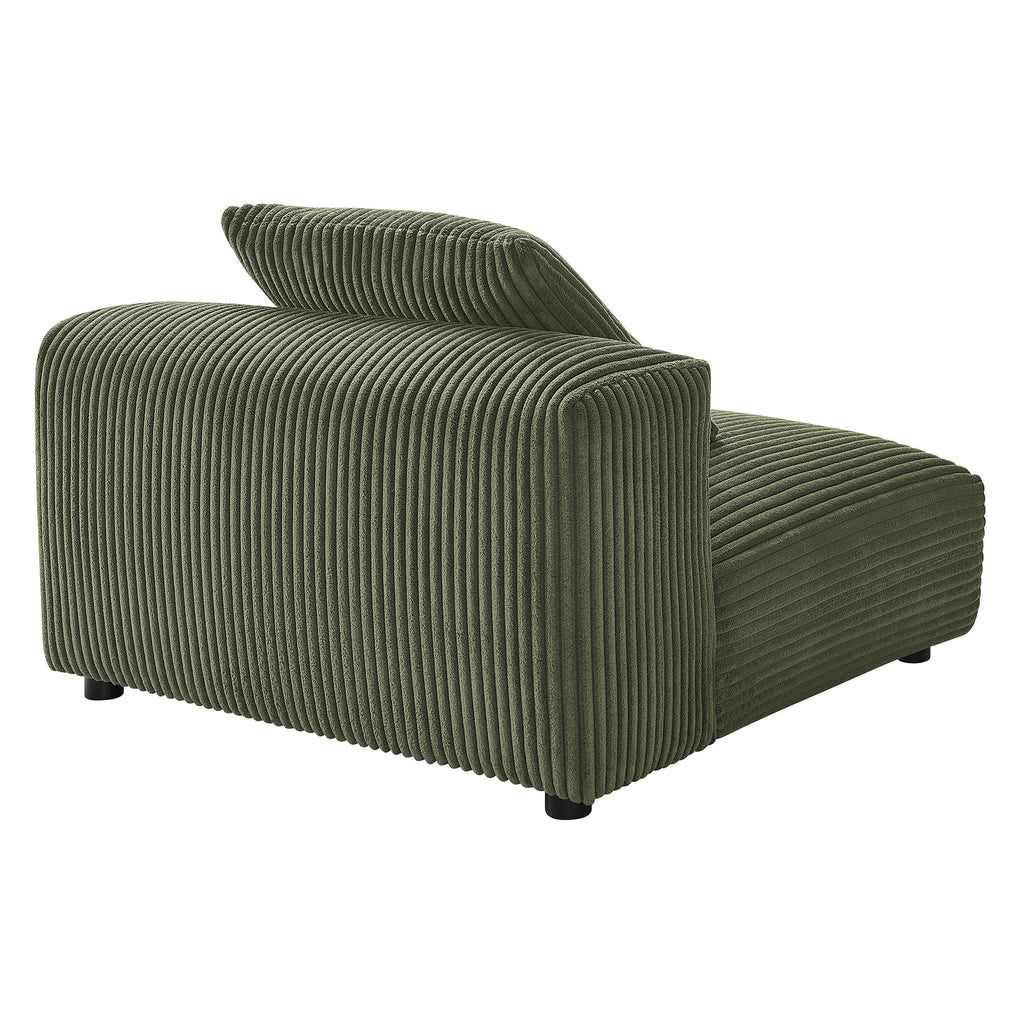 Solace Modular Corduroy Upholstered Armless Chair - Fern