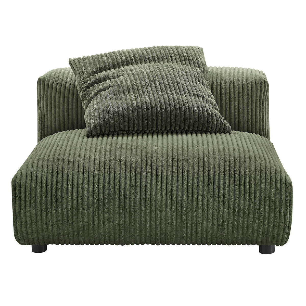 Solace 4-Piece Modular Corduroy Upholstered Sectional Sofa - Fern