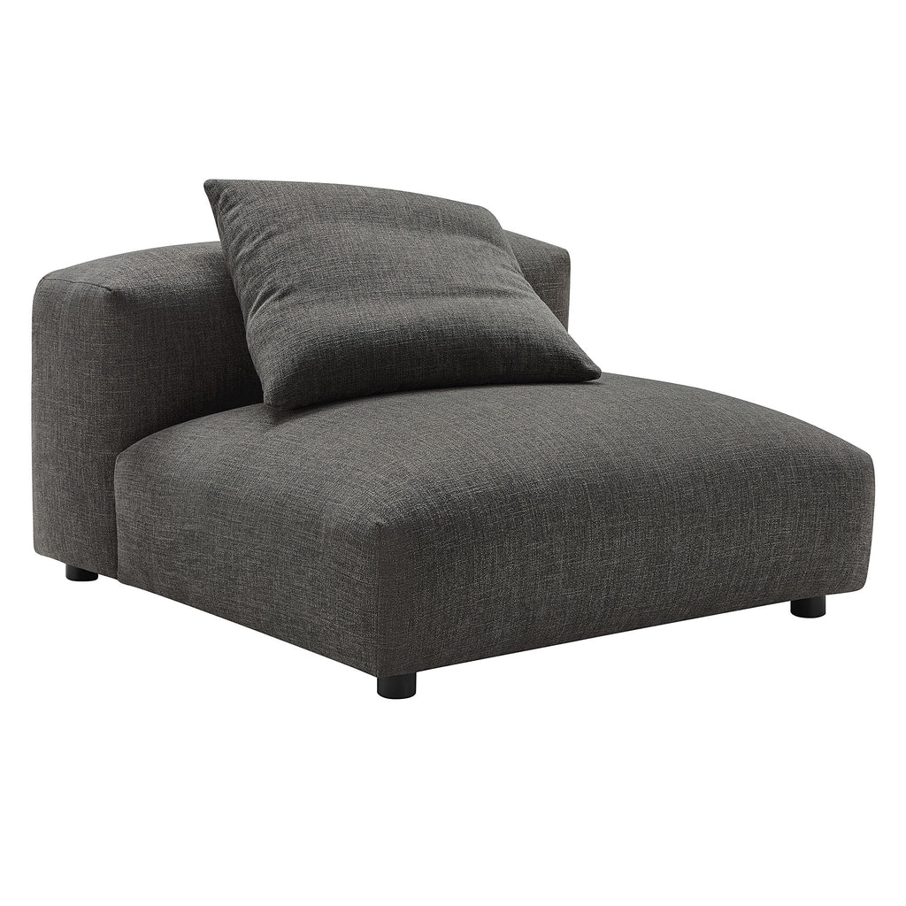 Solace 4-Piece Modular Upholstered Fabric Sectional Sofa - Charcoal
