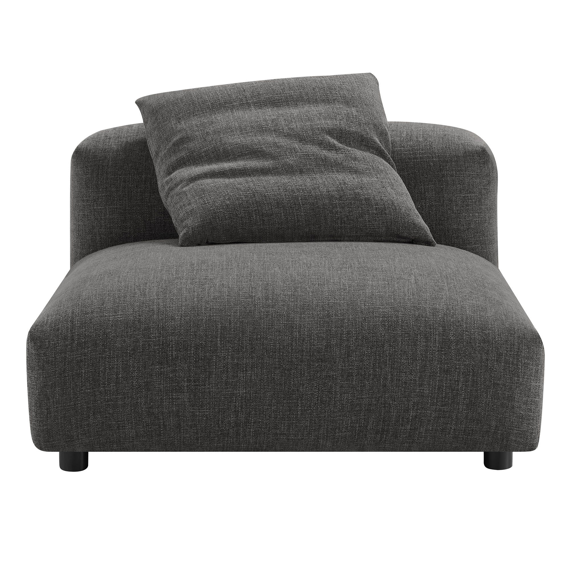 Solace 3-Piece Modular Upholstered Fabric Sofa - Charcoal