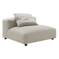Solace Modular Upholstered Fabric Armless Chair - Linen