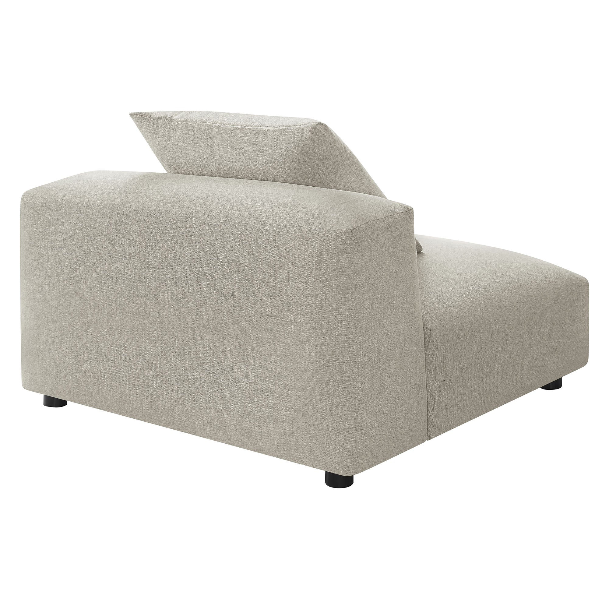Solace Modular Upholstered Fabric Armless Chair - Linen