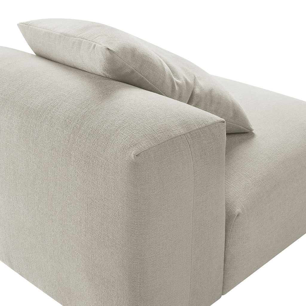 Solace Modular Upholstered Fabric Armless Chair - Linen