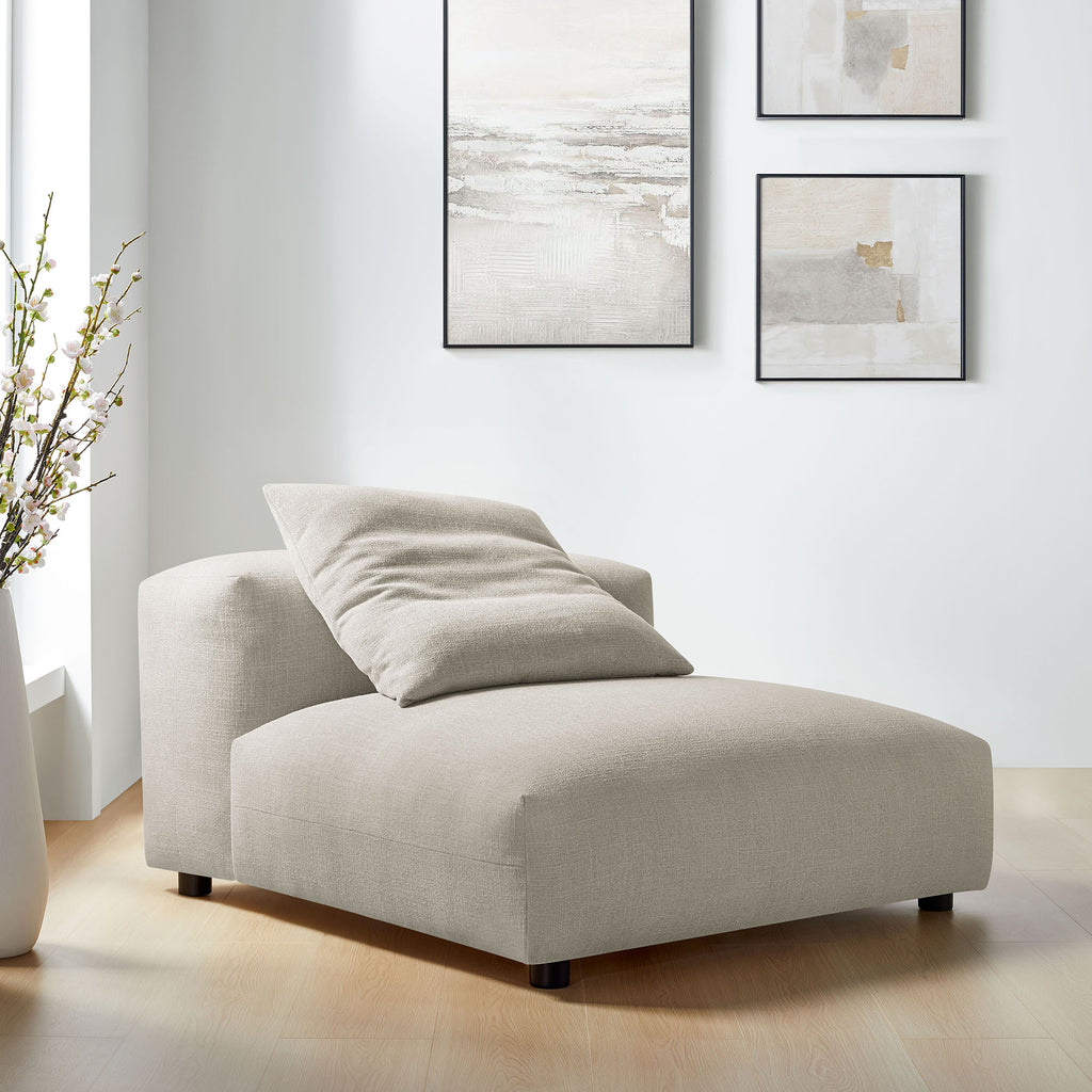 Solace Modular Upholstered Fabric Armless Chair - Linen