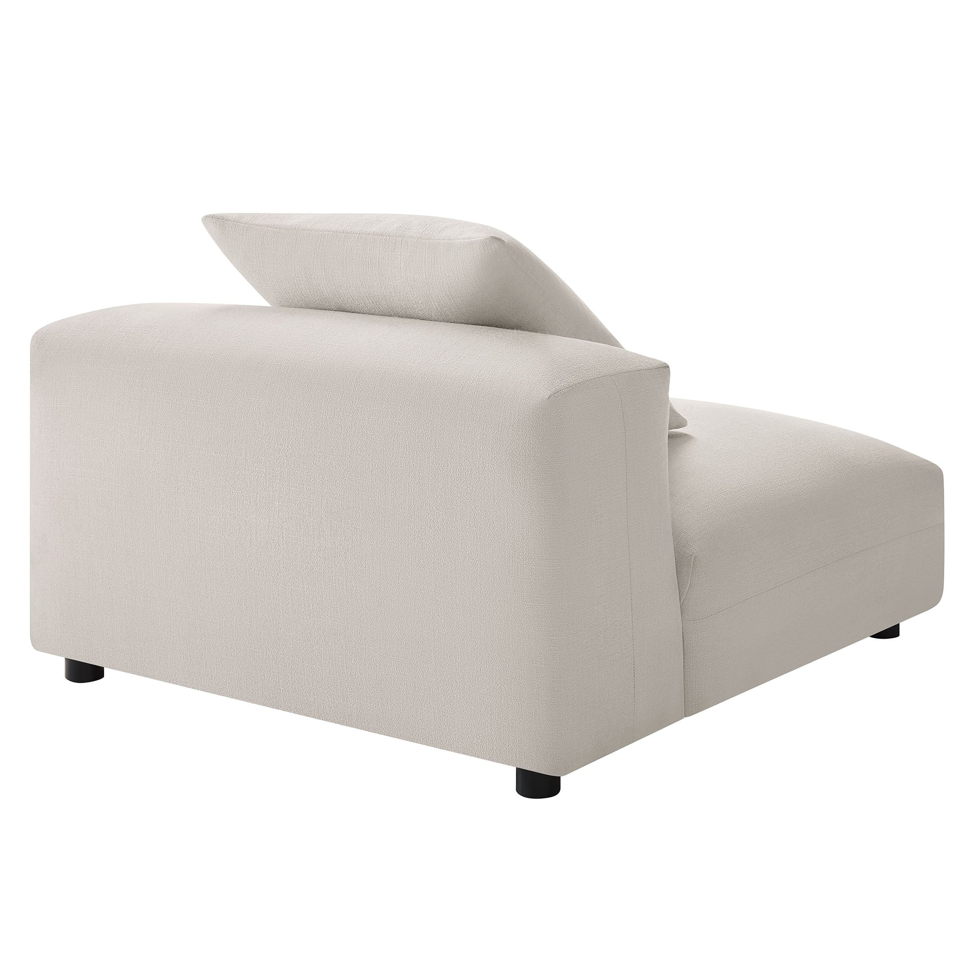 Solace Modular Upholstered Fabric Armless Chair - Salt