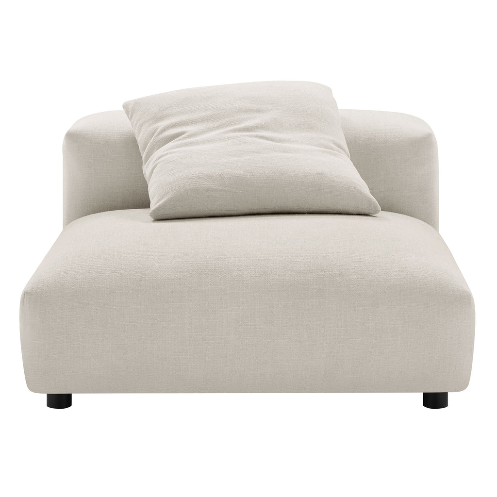 Solace 4-Piece Modular Upholstered Fabric Sectional Sofa - Salt