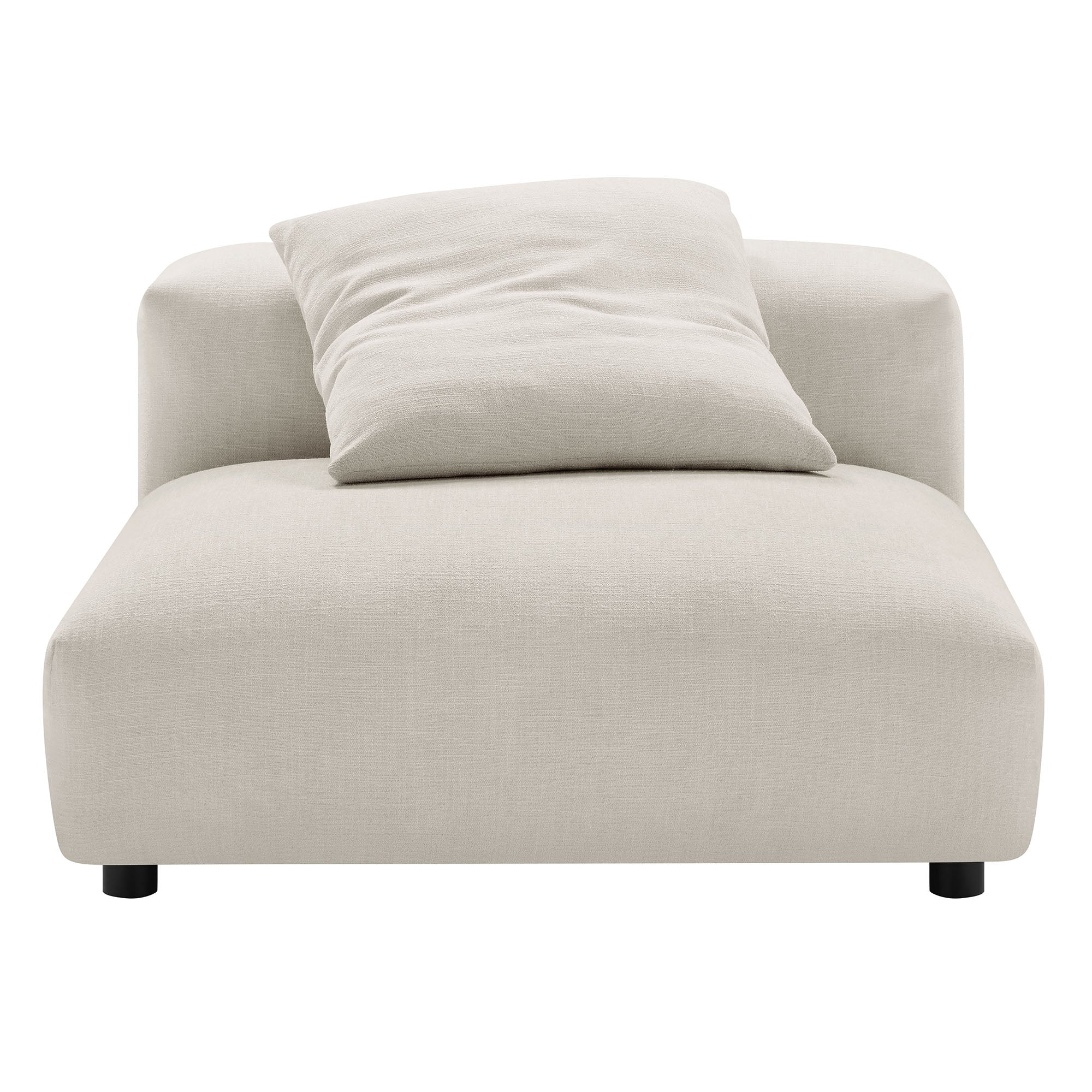 Solace 4-Piece Modular Upholstered Fabric Sectional Sofa - Salt