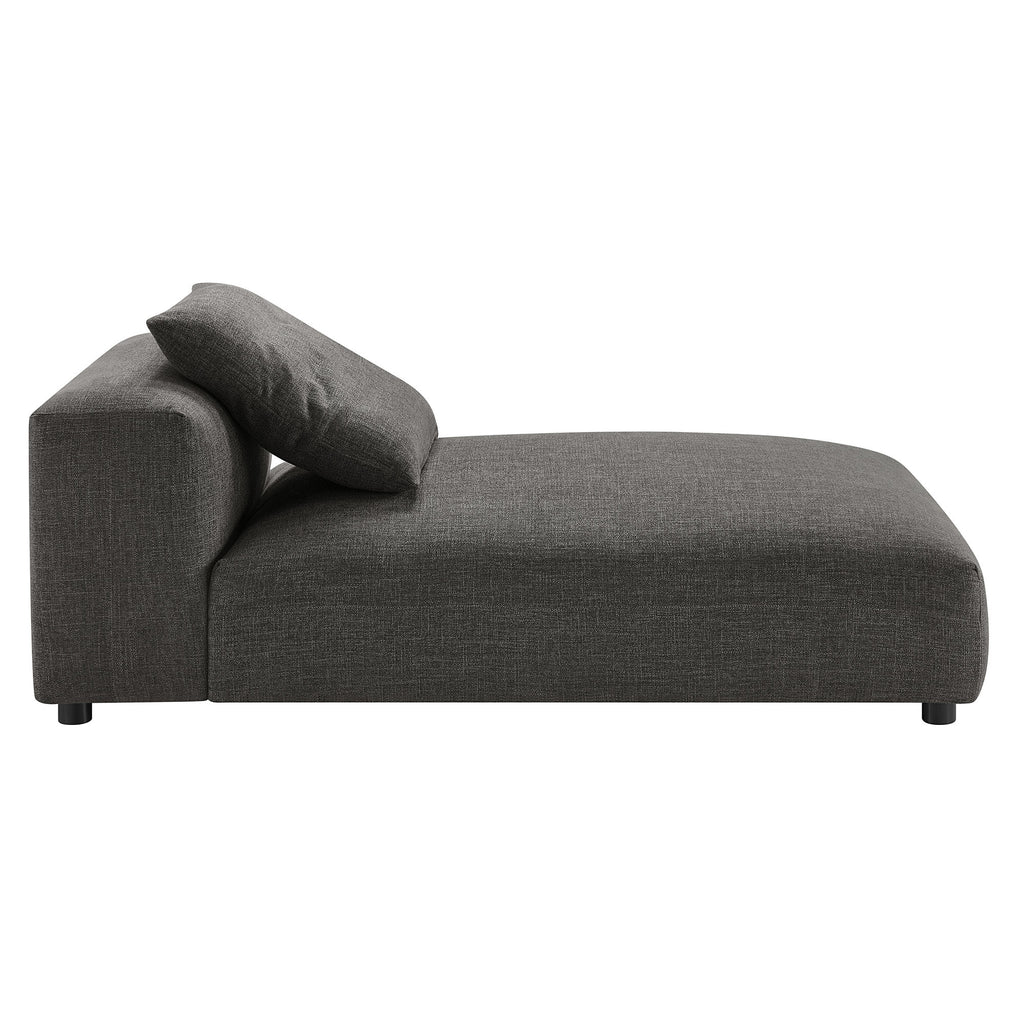Solace 2-Piece Modular Upholstered Fabric Sectional Sofa With Chaise - Charcoal