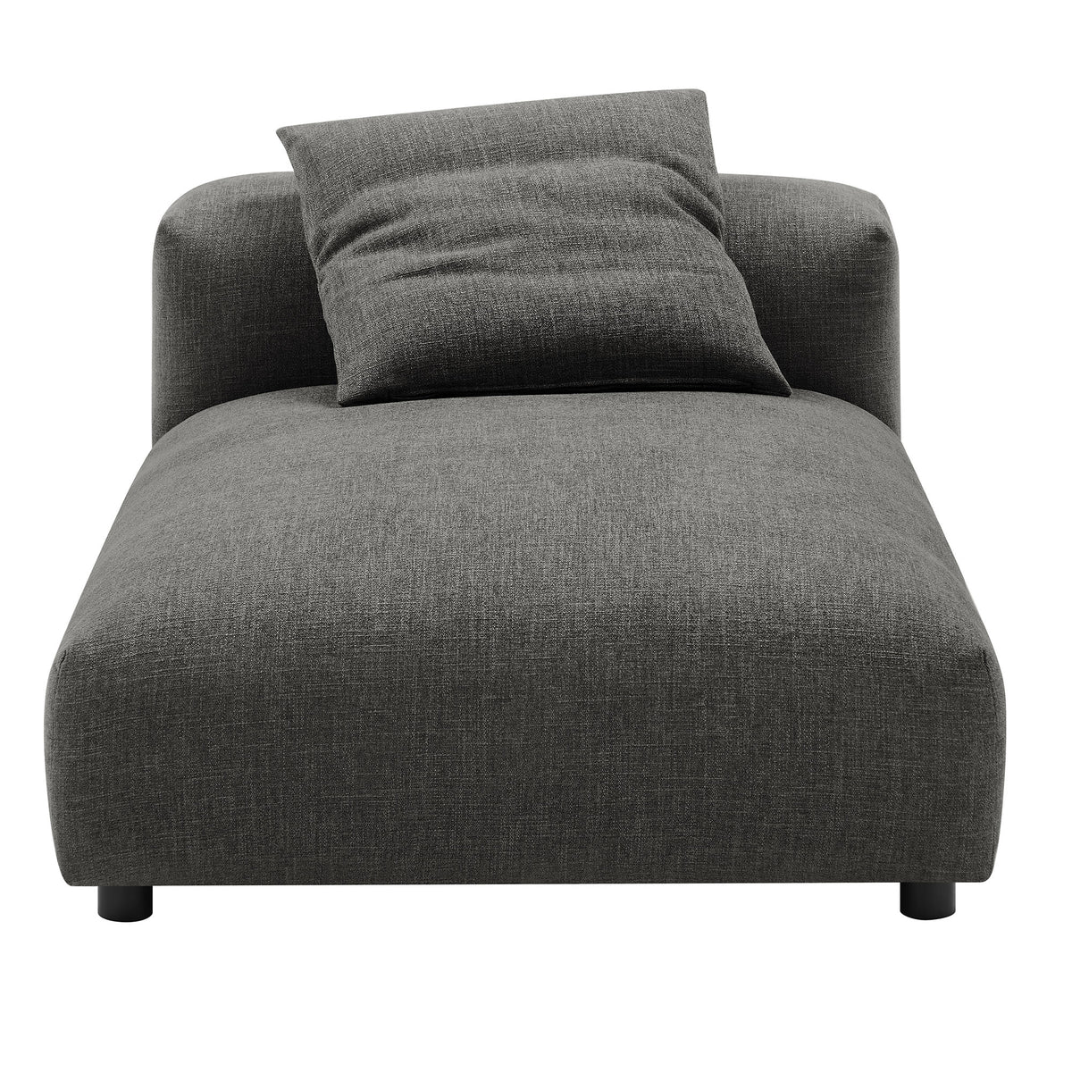 Solace 2-Piece Modular Upholstered Fabric Sectional Sofa With Chaise - Charcoal