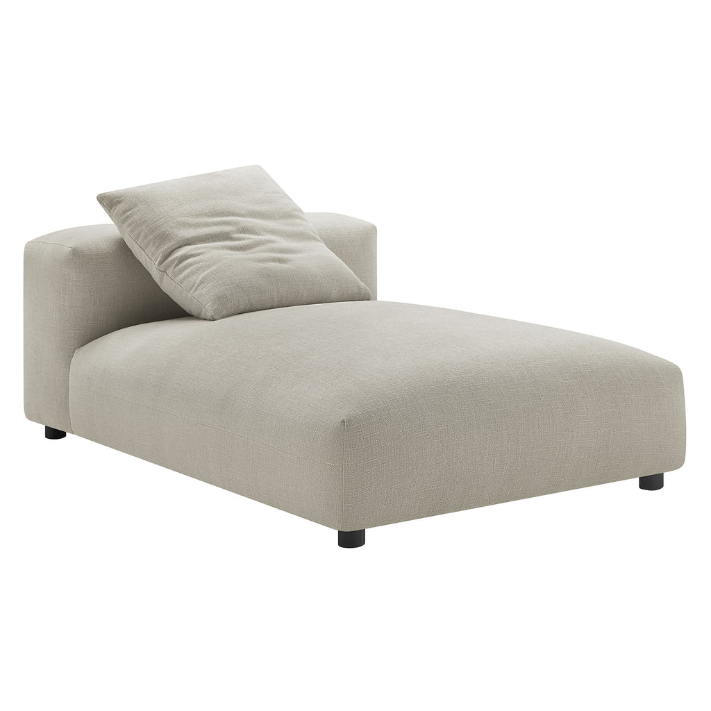 Solace Modular Upholstered Fabric Armless Chaise Lounge - Linen